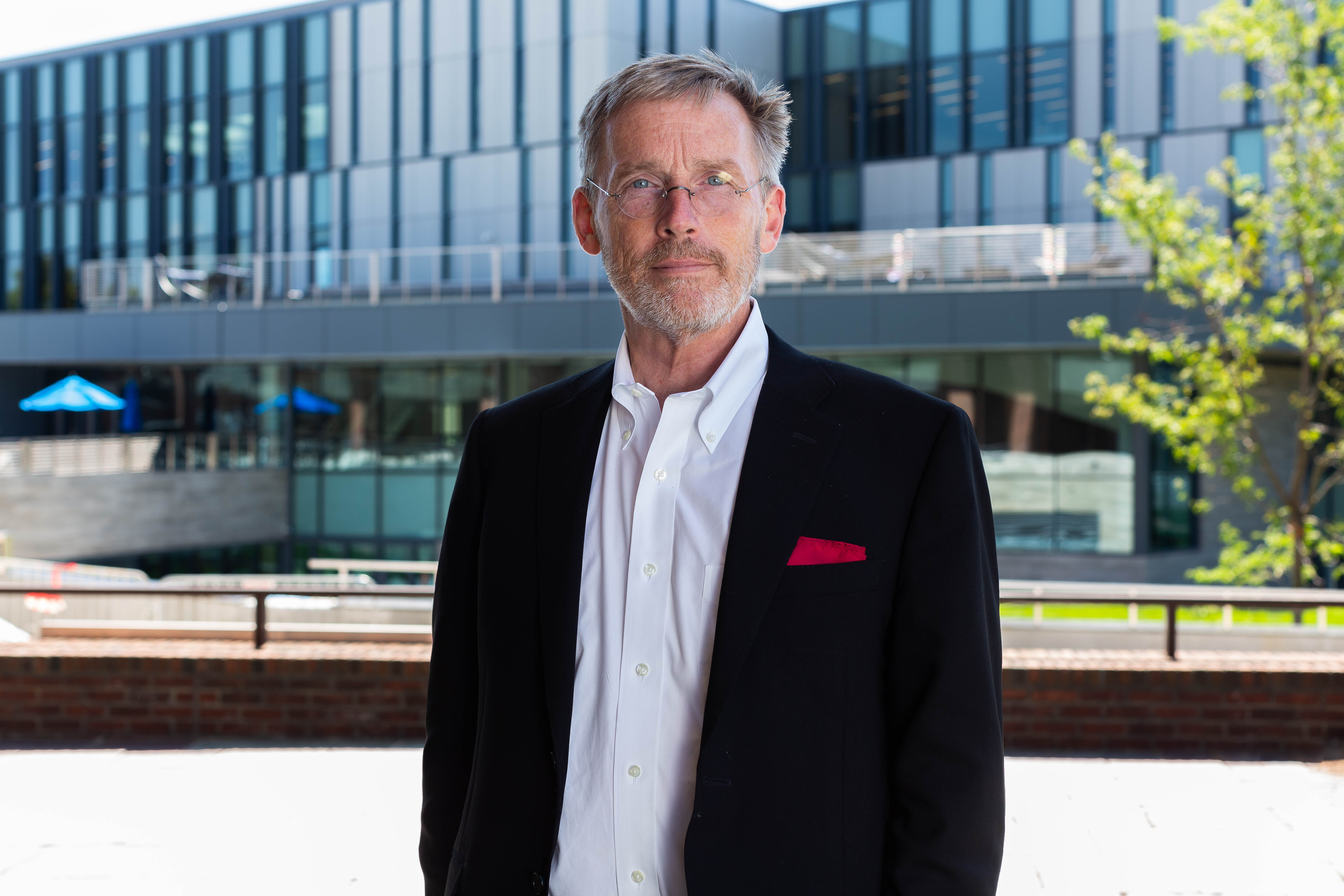 Kettering University President Dr. Robert K. McMahan stands in from of the Learning Commons
