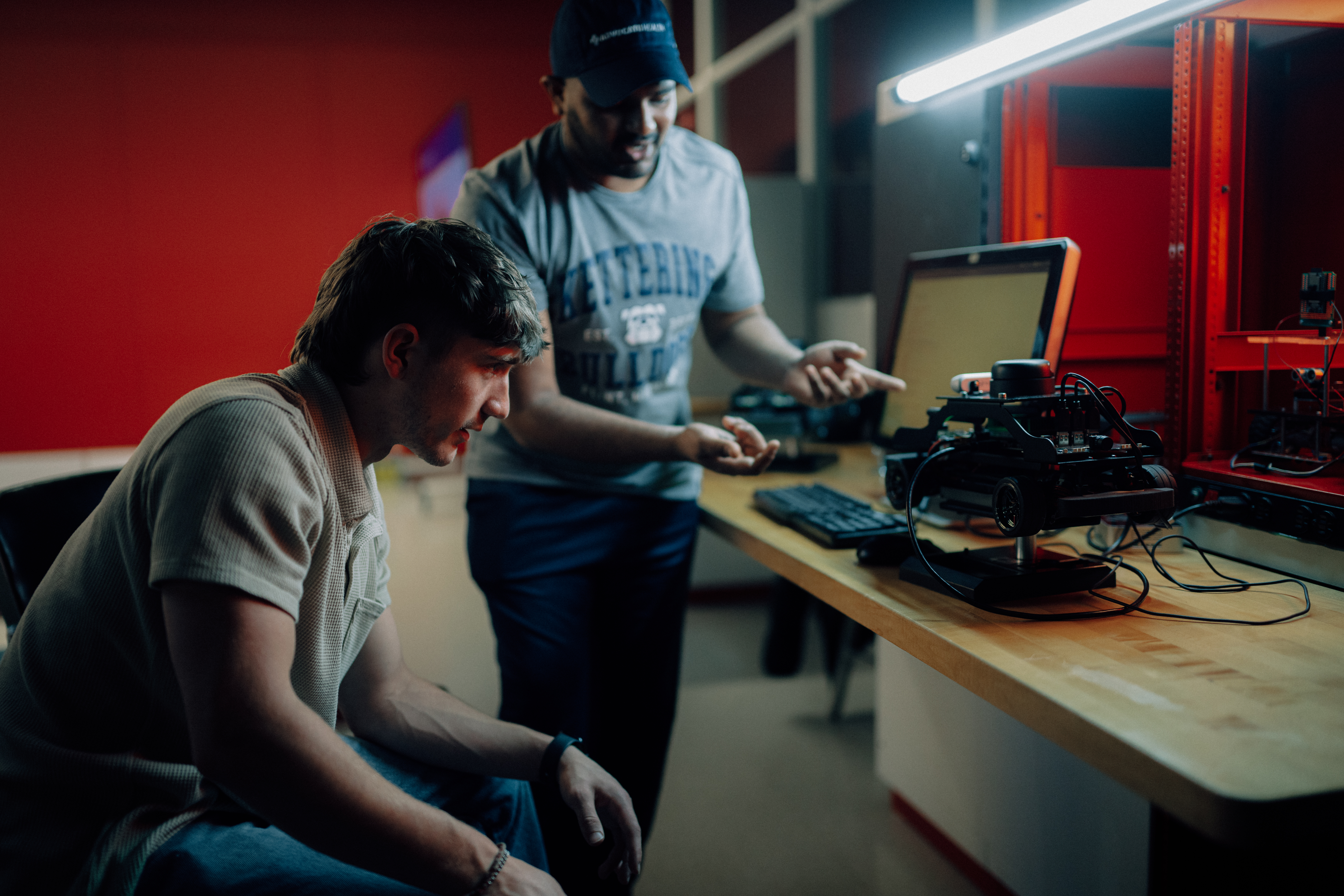 Students working in lab
