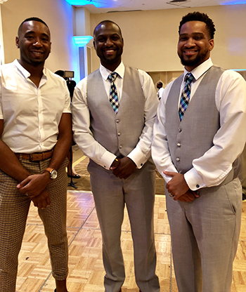 Left to right: Jarrad Pouncil '09, Willy Joseph '09, and James Glover '11