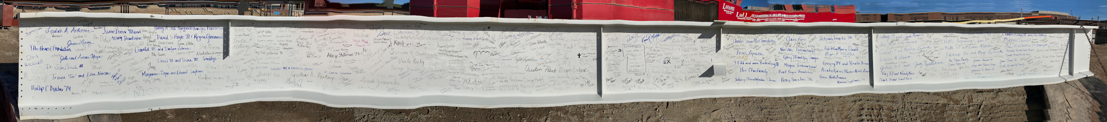 Full Learning Commons beam with donor signatures 