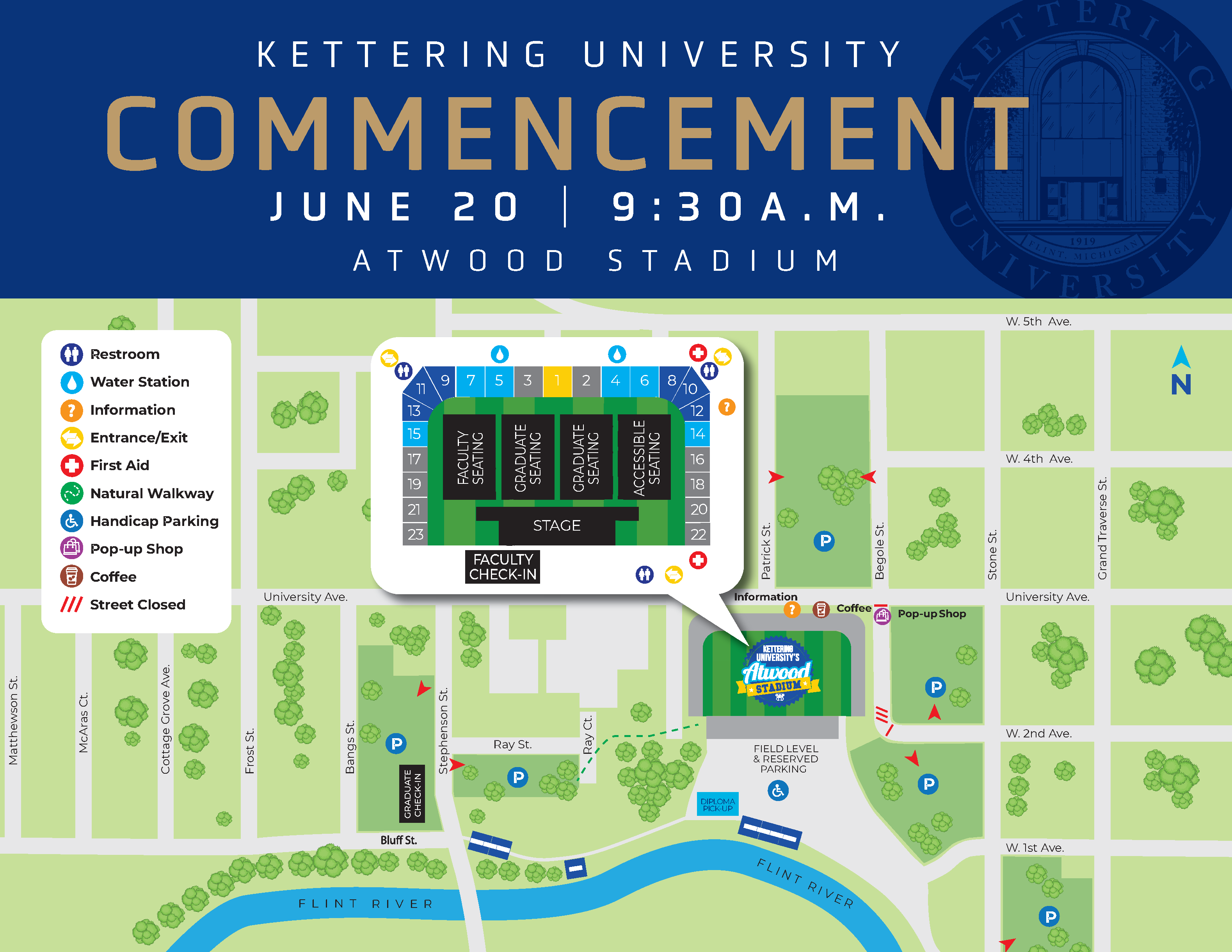 Commencement Atwood Stadium Map