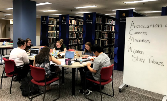ACM-W students studying at Kettering University