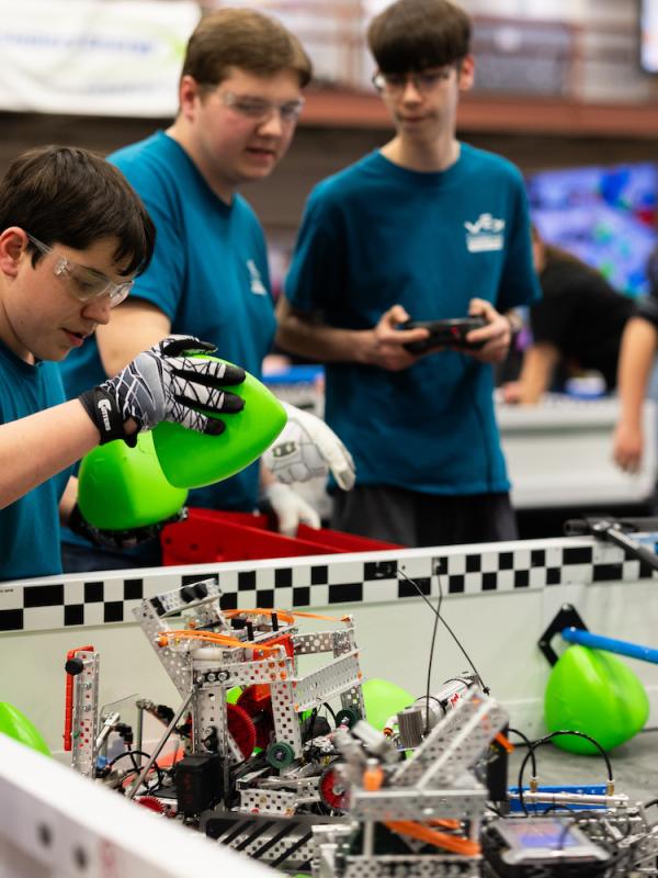 VEX Robotics students at competition
