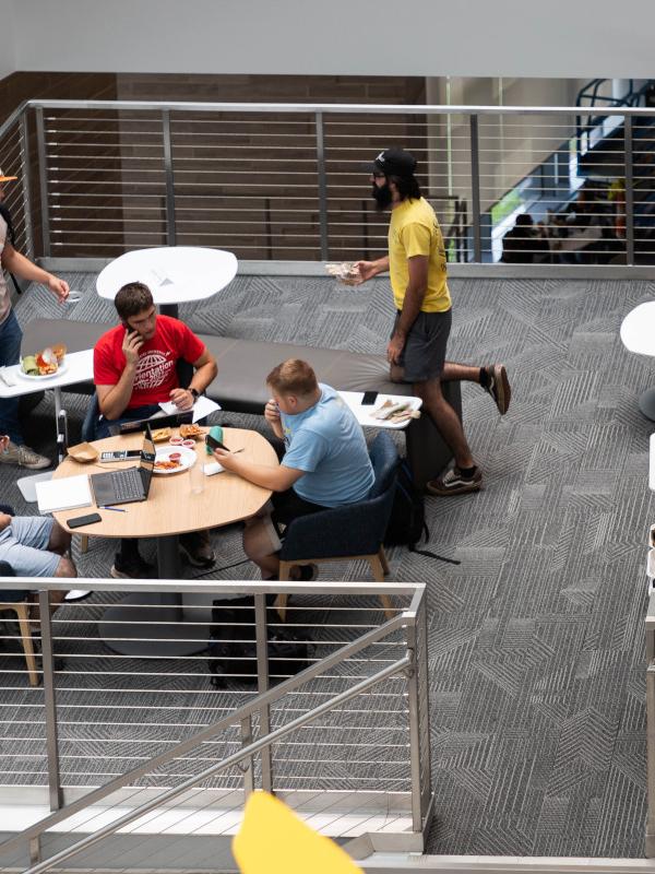 The Learning Commons is filled with spaces for academic and social pursuits.