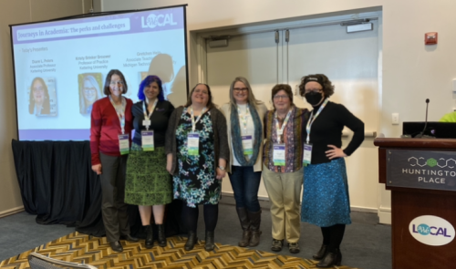 Kettering University Professors pose with other presenters at SWE WE Local Detroit 2023.