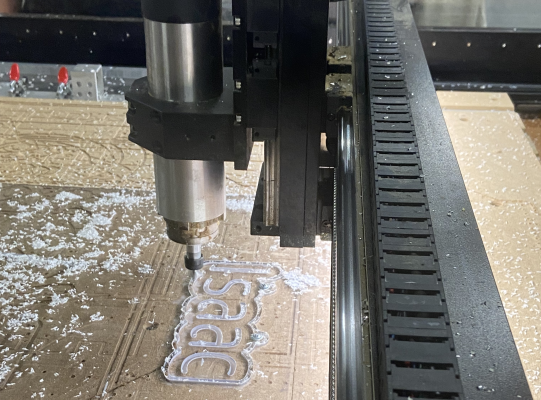 A close up view of a CNC Machine used by Kettering Robotics Students.