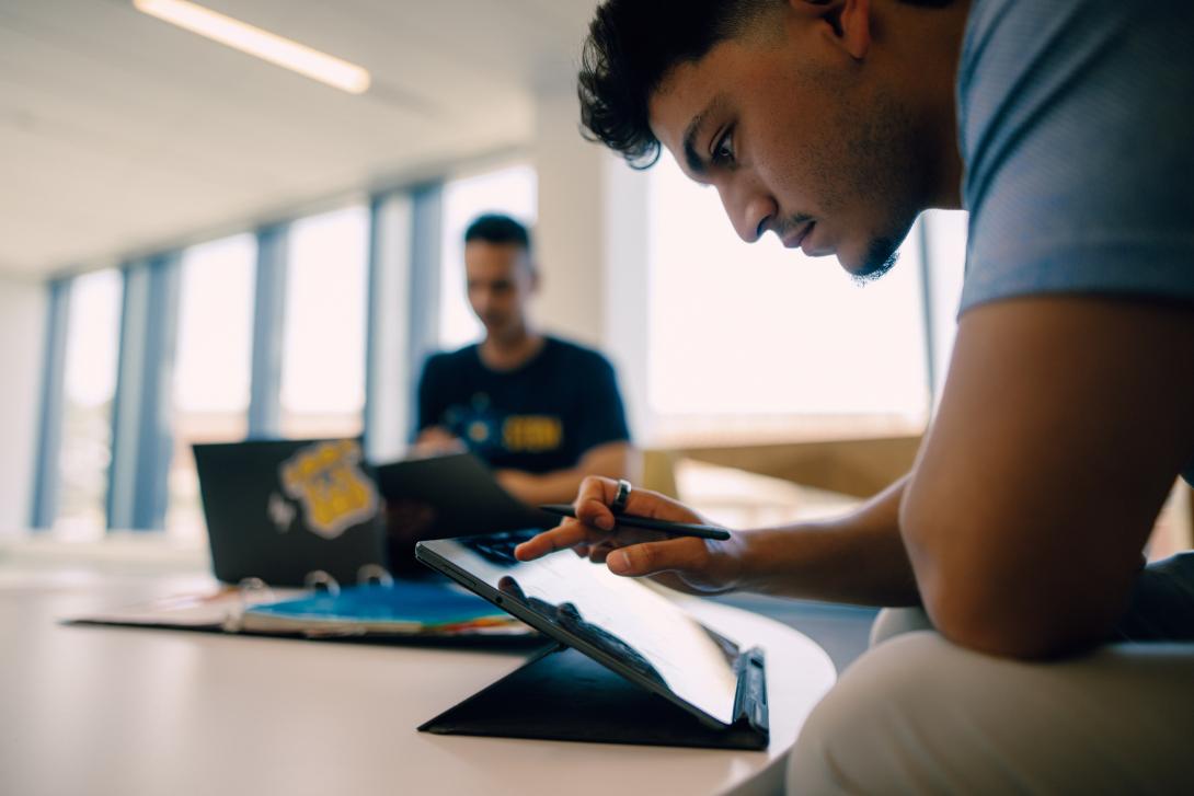 Students studying in the Learning Commons